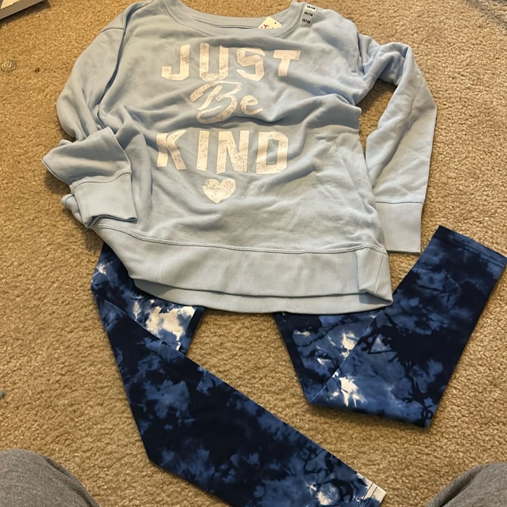 Justice Crewneck and leggings set